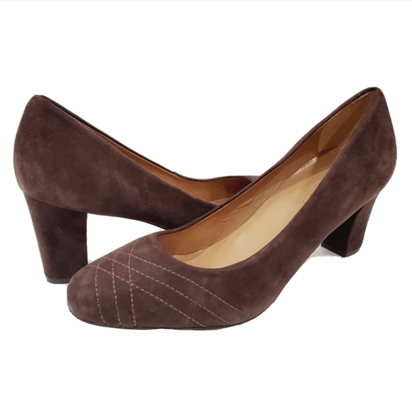 NEW Talbots Brown Suede Leather Pumps - Picture 1 of 5
